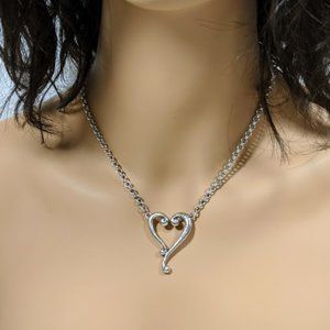 Brighton Tuscan Etched Heart Necklace